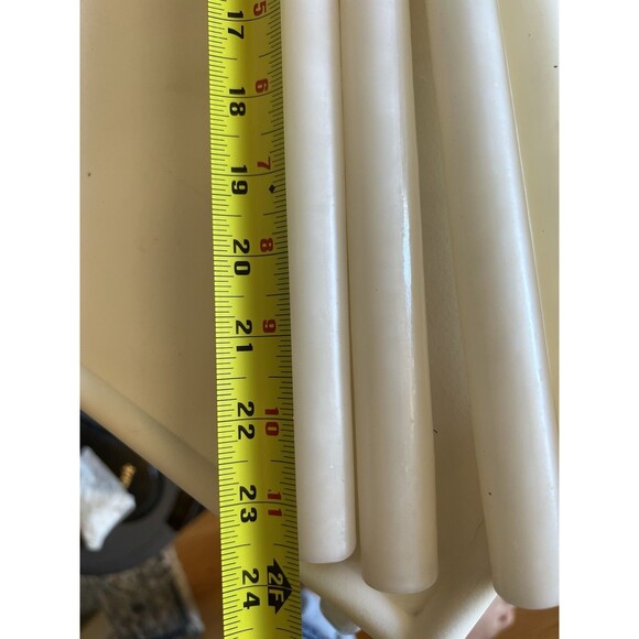 Lot Of 4 Vintage Extra Long 23.5” White Taper Candles - Picture 4 of 4